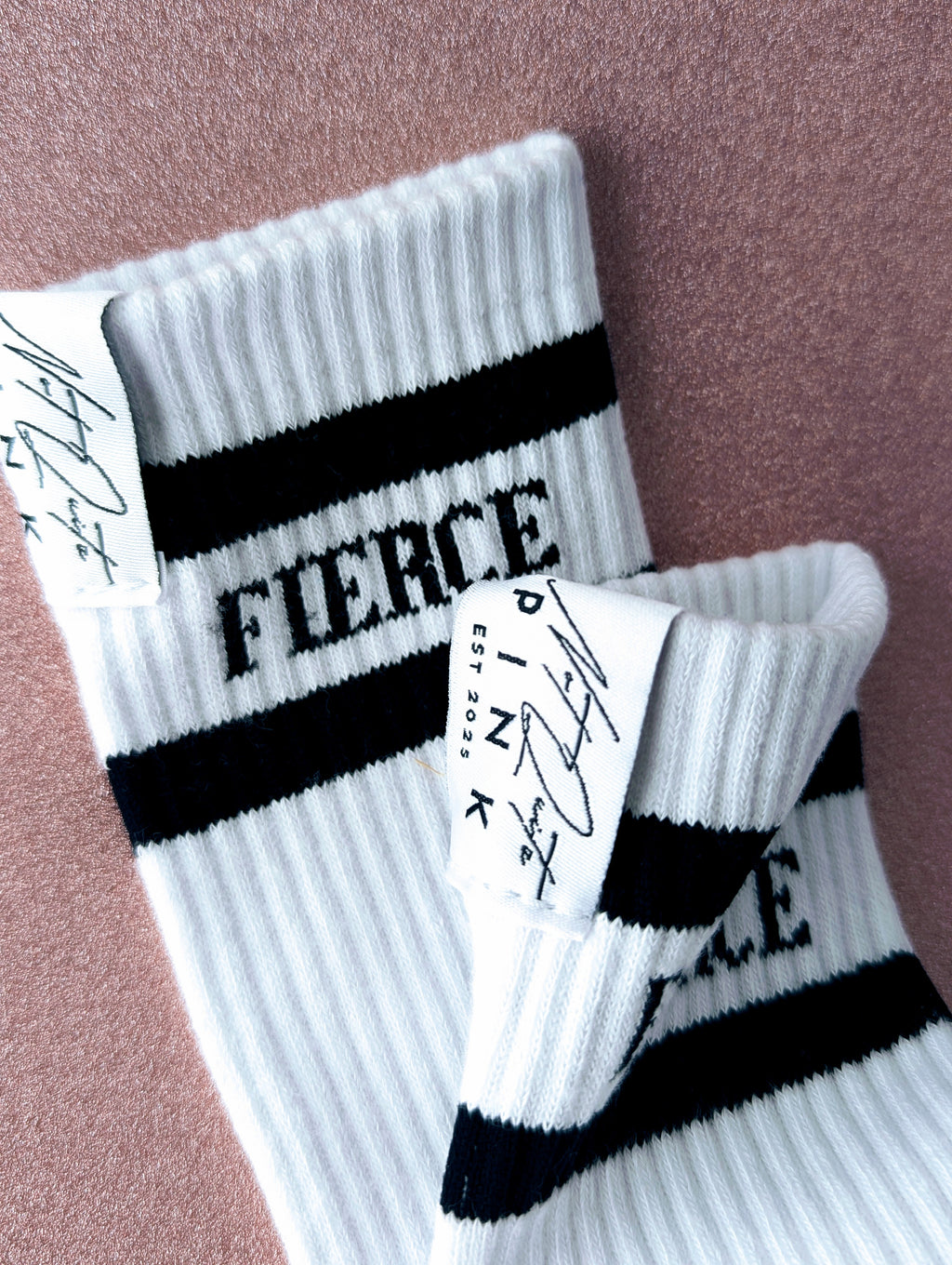 Fearless Feet 'FIERCE' Crew Socks
