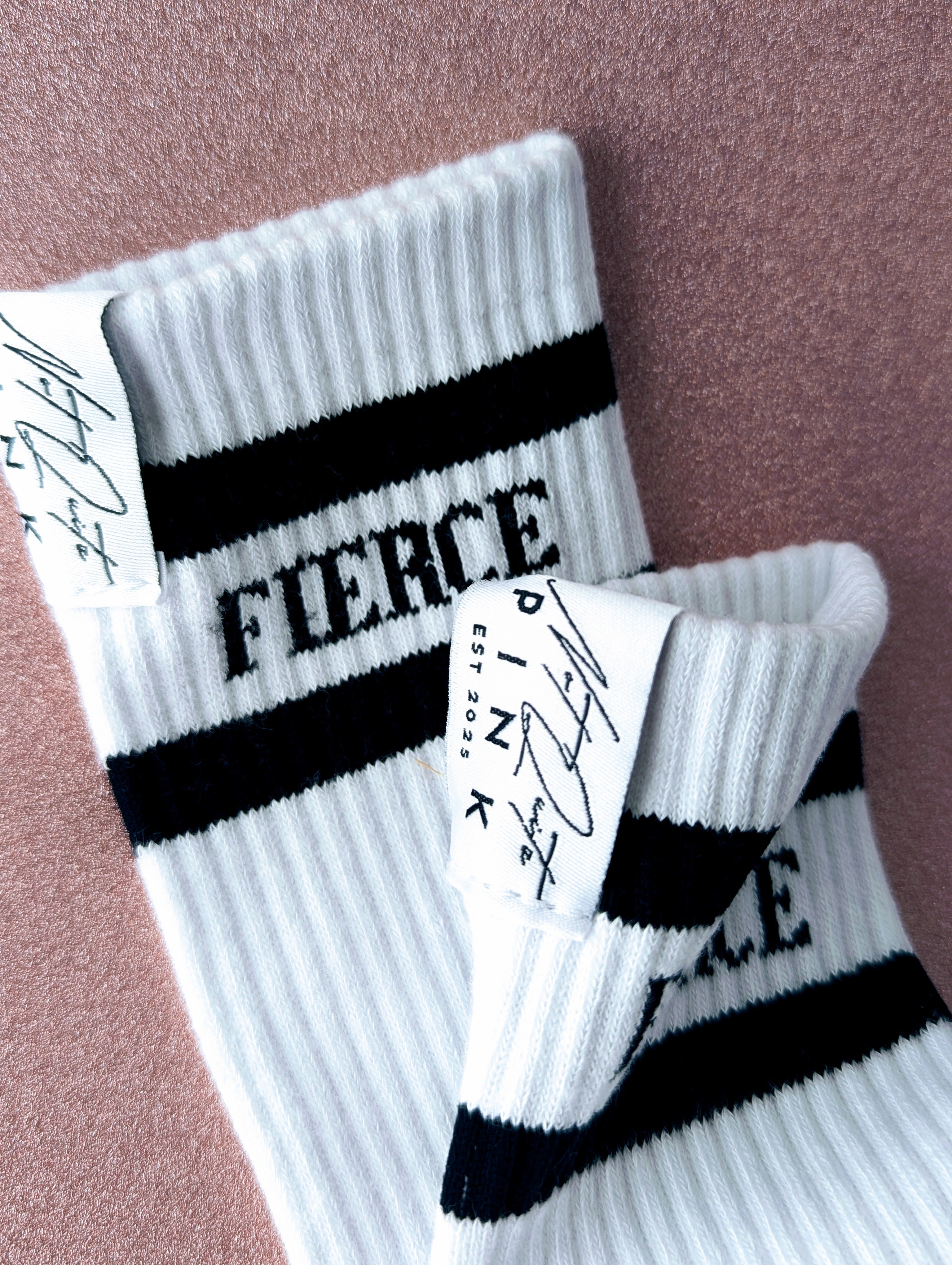 Fearless Feet 'FIERCE' Crew Socks